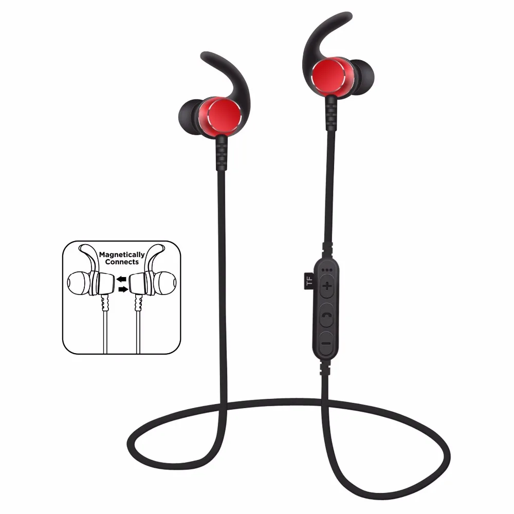 LWHWZT T3 Bluetooth Earphones Sport ear hook Music Earphone Magnet TF Card Slot Wireless Headset Wireless Headphone Over ear