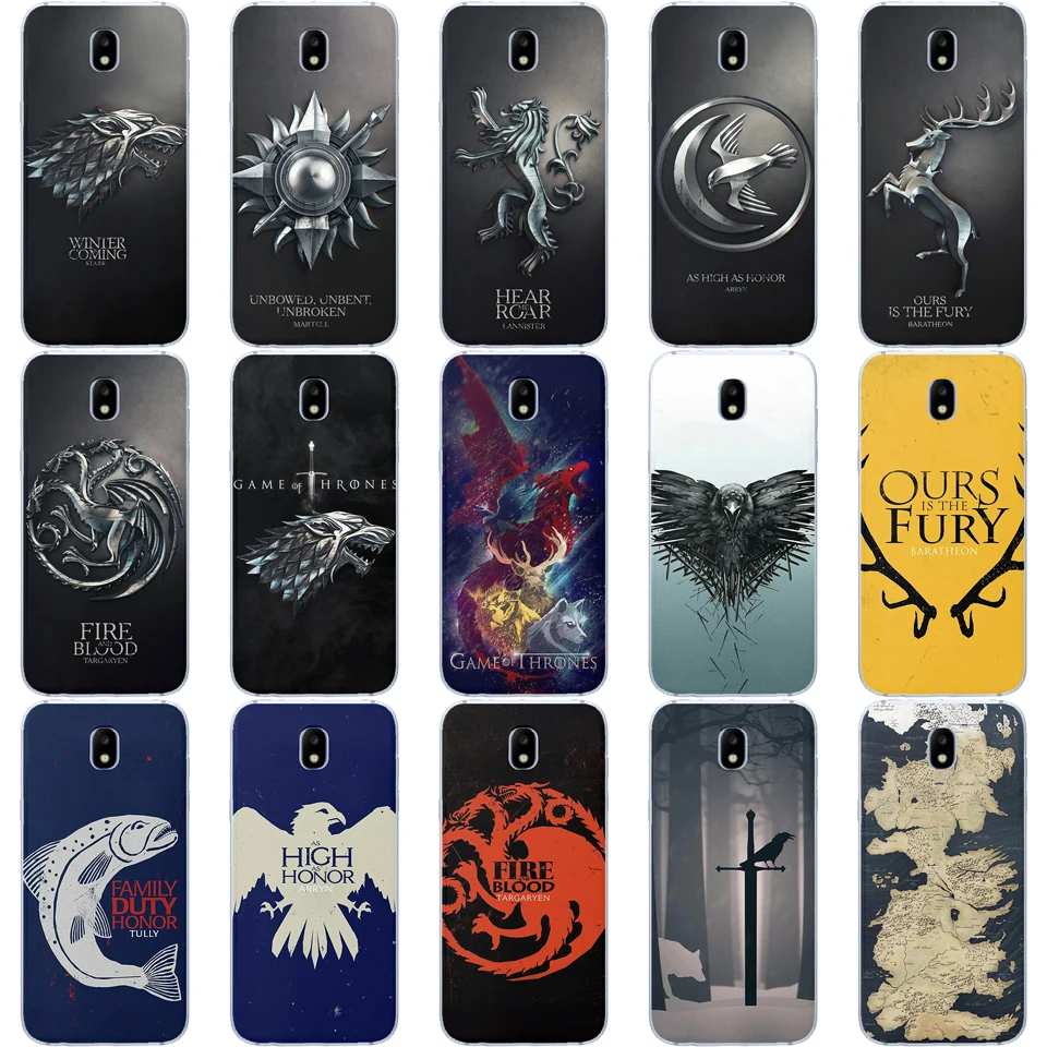 

Case For Samsung Galaxy J3 J4 J5 J6 J7 J8 Plus 2017 2018 Game Thrones Daenerys Dragon Jon Snow Tyrion Lannister Silicone Cover