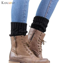 Мода г. хлопковые гетры для Для женщин бантом крючком трикотажные манжеты Botas Botines Mujer Invierno Носки Загрузки Крышка De272