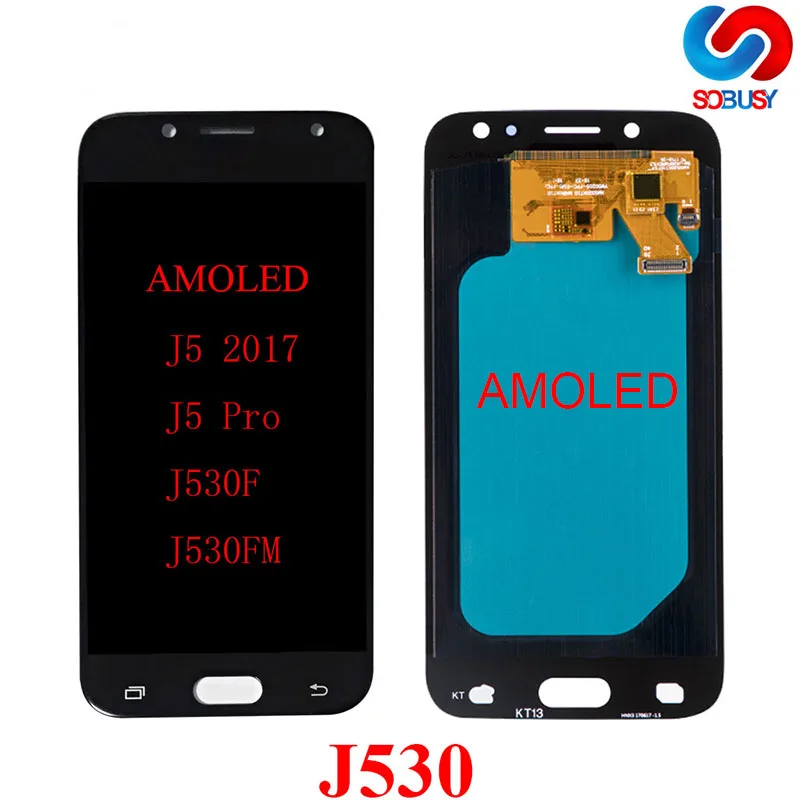 Супер Amoled ЖК для Samsung Galaxy J5 2017 j530 J530F дисплей кодирующий преобразователь