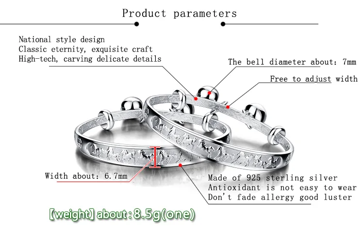 Браслет из стерлингового серебра 925 года для малышей с рисунком лошади, детский цельнолитой серебряный браслет, детские украшения, подарок на день рождения для детей