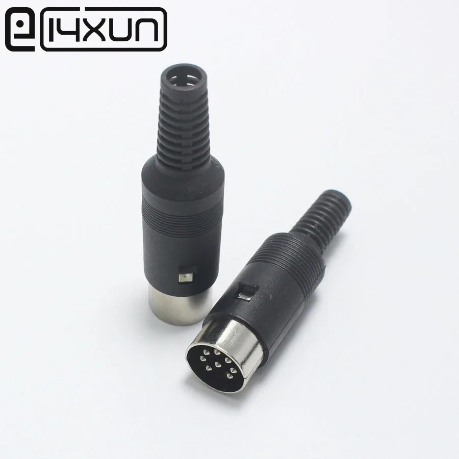 10 шт./лот 8 контактный разъем с пластиковой ручкой проводной конвертер DIN DIY Кабель