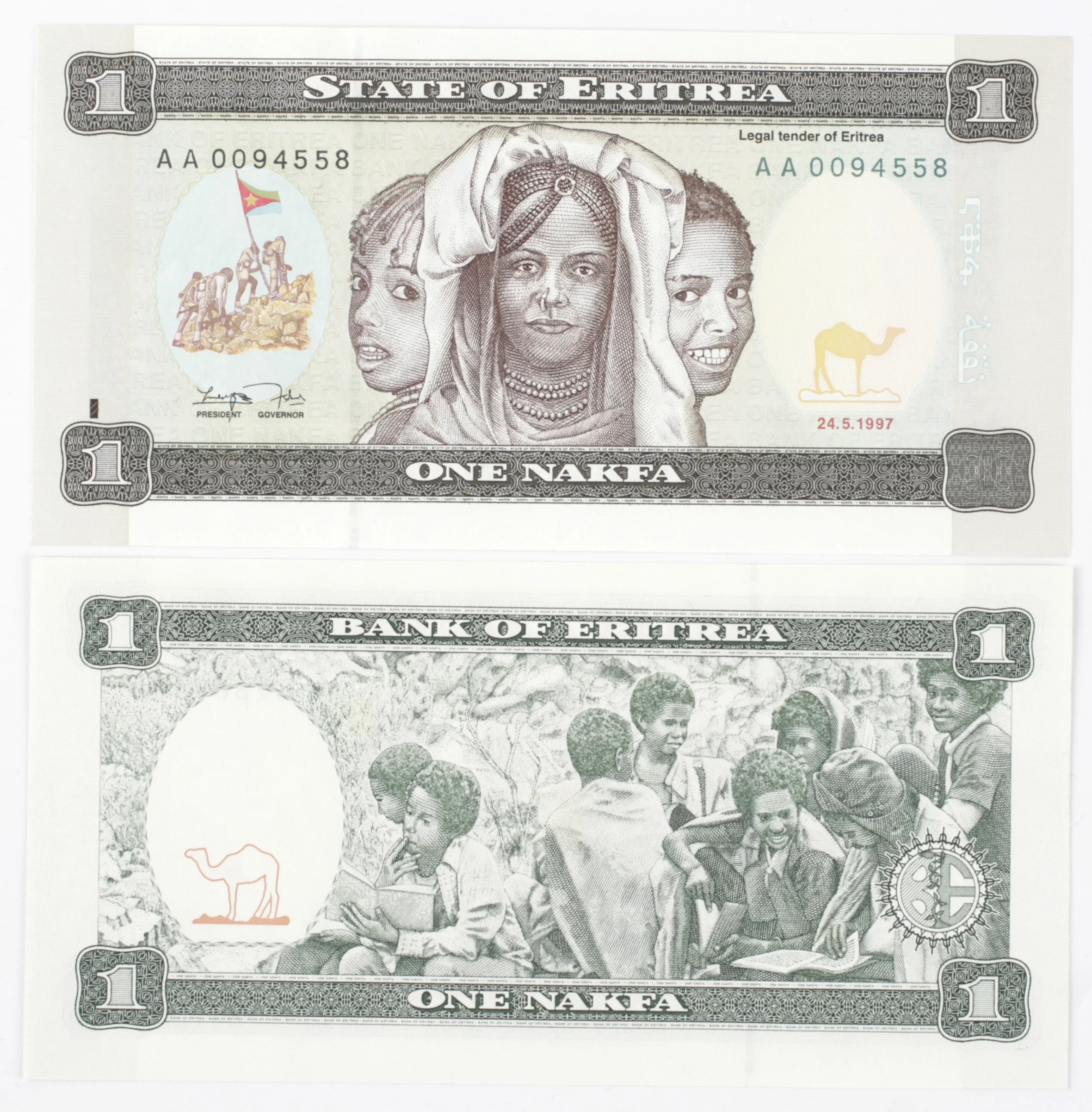 

Eritrea One ,100% Real Genuine Comemorative Note,Original Collection