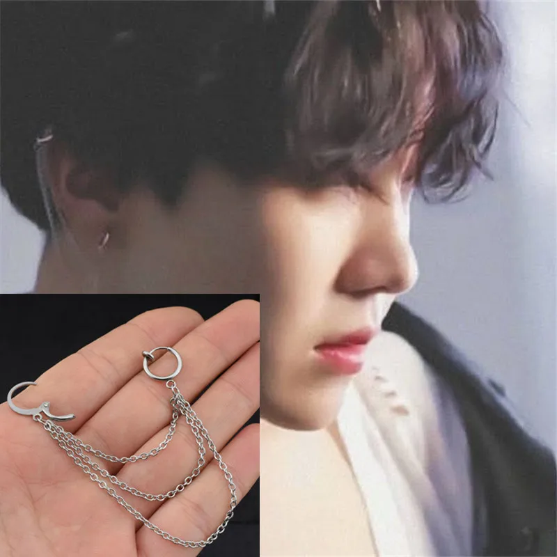 KPOP ДНК в Корейском стиле V поступление победитель Bangtang мальчиков Jin серьги Jungkook