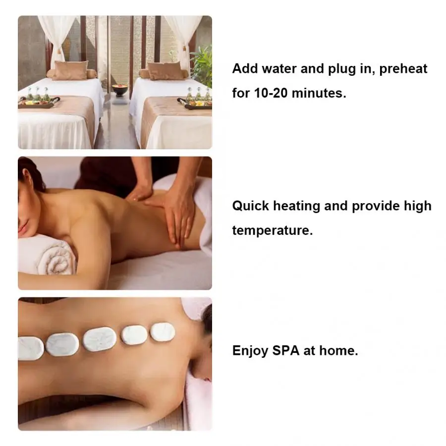 Синхронизация постоянной температуры Pro Spa камень для горячего массажа нагреватель Подогреватель нагревательное устройство ЕС Plug 220 В удаление кожных тегов