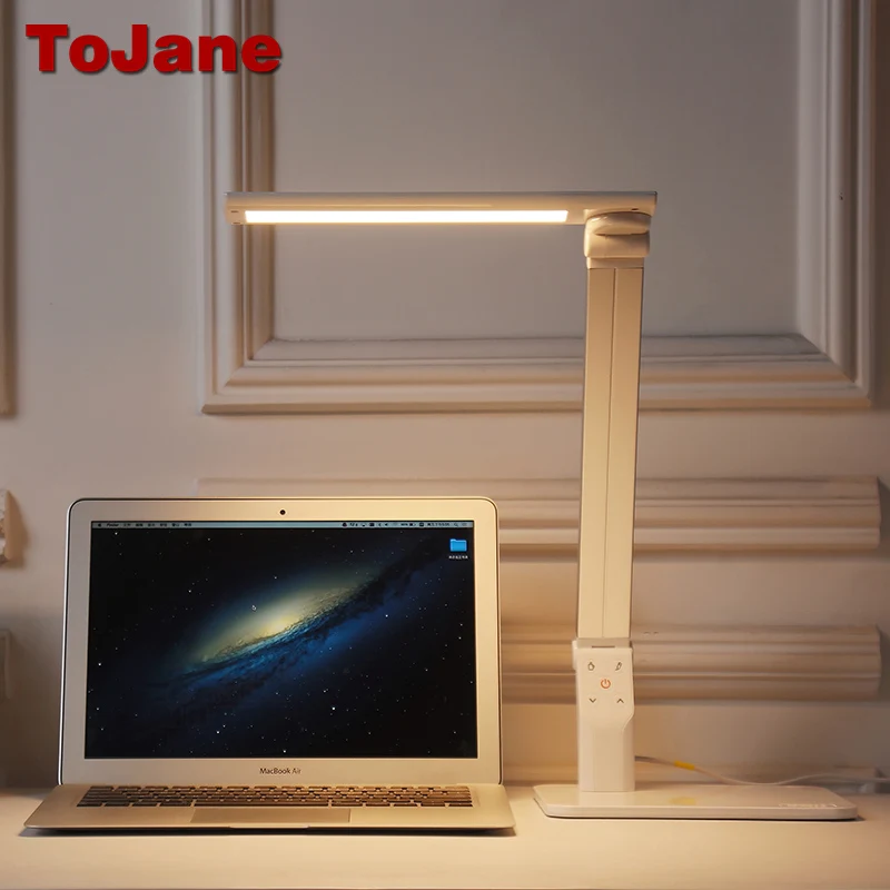 ToJane TG158 Светодиодная настольная лампа USB Светодиодная настольная лампа 5 режимов цвета и 5 уровней для чтения настольная лампа для ухода за глазами Светодиодная лампа