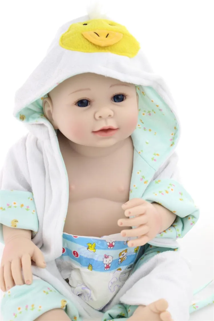 Кукла Reborn Baby Doll мягкий силиконовый 22 дюймов 55 см магнитного рот прекрасные Реалистичные милый мальчик девочка игрушка bonecas