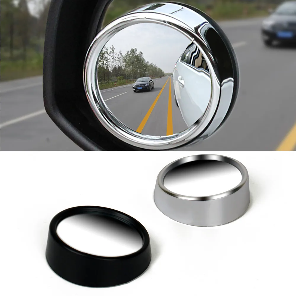 

2Pcs Auto 360 Wide Angle Round Convex Mirror Car Vehicle Side Blindspot Blind Spot Mirror Wide RearView Small Round Mirror