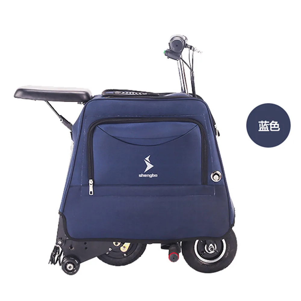 8 дюймов hoverboard trunk электрический скутер чемодан для путешествий на колесиках для путешествий, школы и бизнеса - Цвет: DARK BLUE 16AH