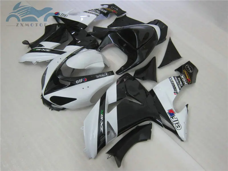 Пользовательские обтекатели комплект для KAWASAKI Ninja 2006 2007 ZX10R спортивная гоночная обтекаемая форма наборы ZX 10R 06 07 черные белые мотоциклетные наборы