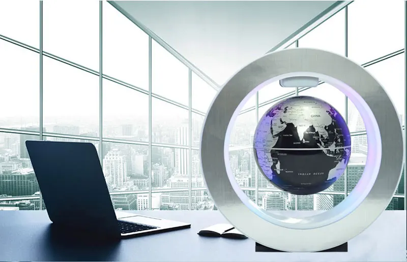 Magnetic Levitation Novelty Round LED World Map Globe Lamp Luminous Rotation Display Antigravity MagicDec Plasma Ball Light (5)