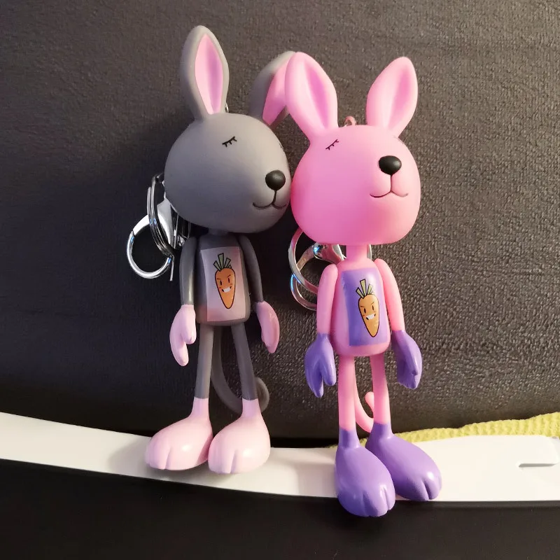 

High Quality 2019 New Rabbit Fur Keychain Bunny Rabbit Fur Fashion Pom Pom Keychain Bunny Toy Rabbit Key Ring Gift