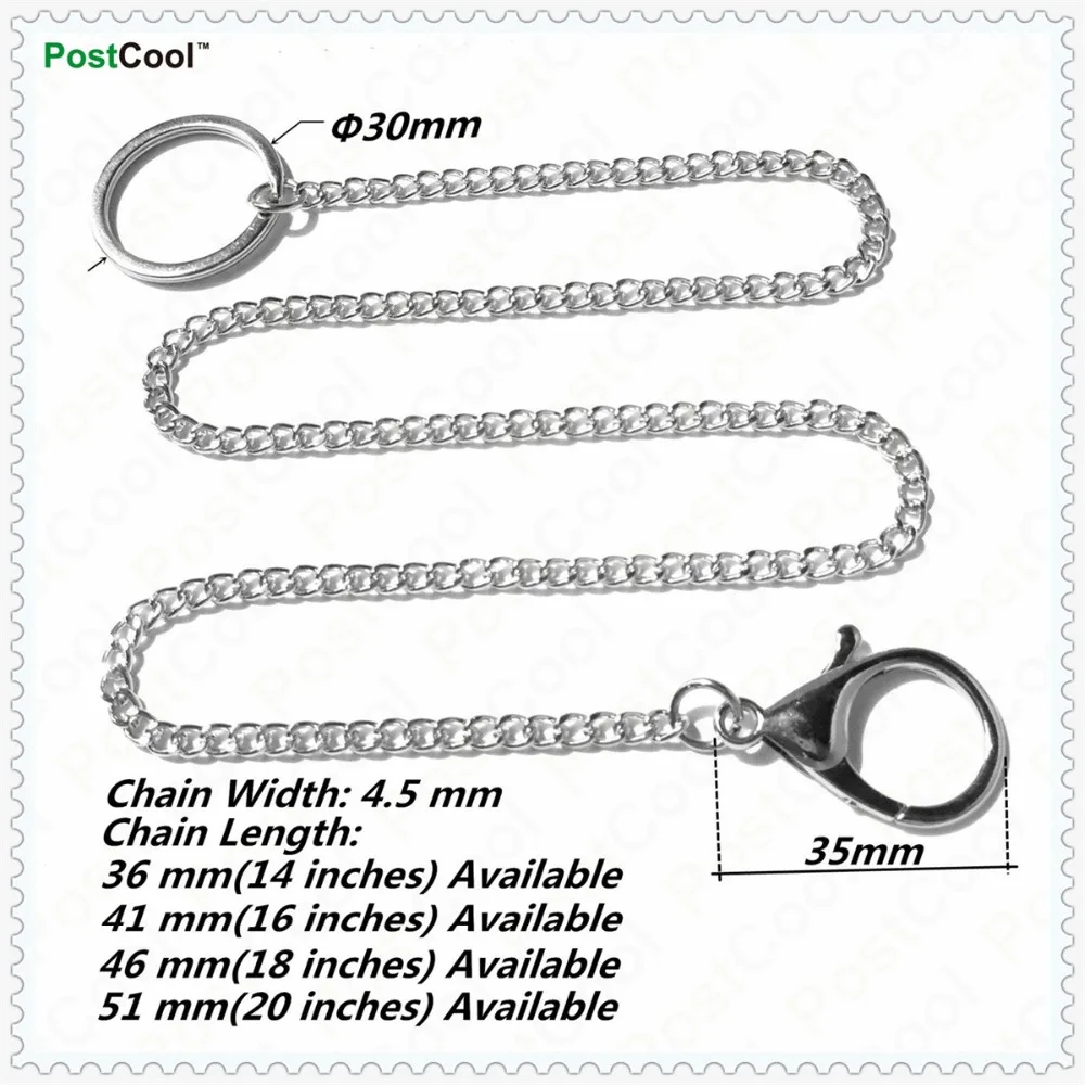 PostCool 18 различных стилей держатель для ключей 1" 16" 1" 20" металлический кошелек цепи ремней джинсовый брелок для ключей анти-Потеря