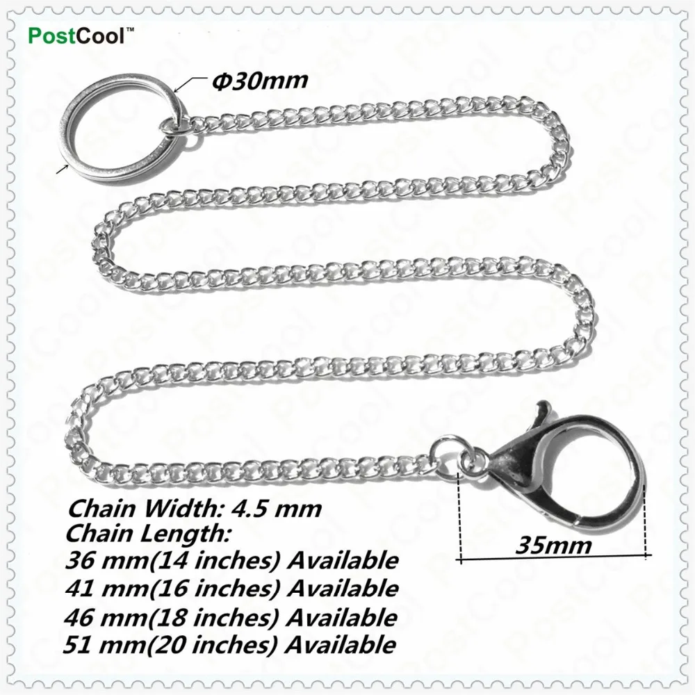 PostCool 14 &quot16&quot 18 &quotметаллический держатель для ключей 14&quot 16 &quot18&quot 20 кошелек цепи