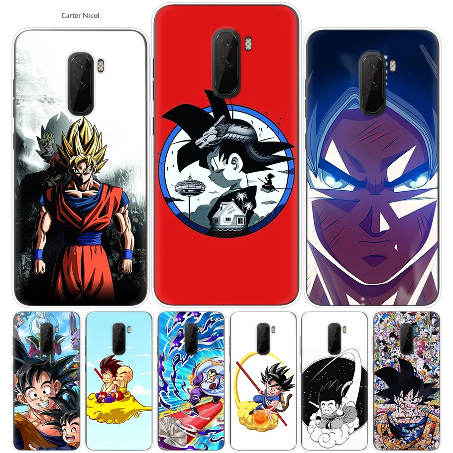 

Dragon Ball Z Anime Goku Super Drawings Silicone Phone Cases Cover Ultra Thin Pattern Shell for Pocophone Xiaomi Redmi Poco F1 6