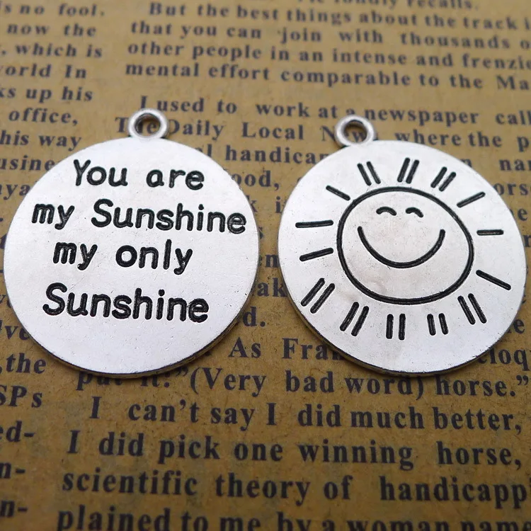 25*25 мм Тибетский серебристый цвет my only sunshine charms круглые сообщения антикварные