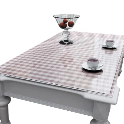 1.5mm thick transpancy table cloths waterproof PVC round tablecloth transparent oilproof table clot