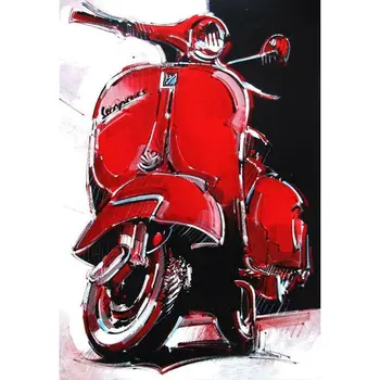 

Crystal Mosaic Full Square/5D Diy Diamond Painting Cross Stitch Hand Drawn Icon Motorcycle Diamond Embroidery Decoration Gift
