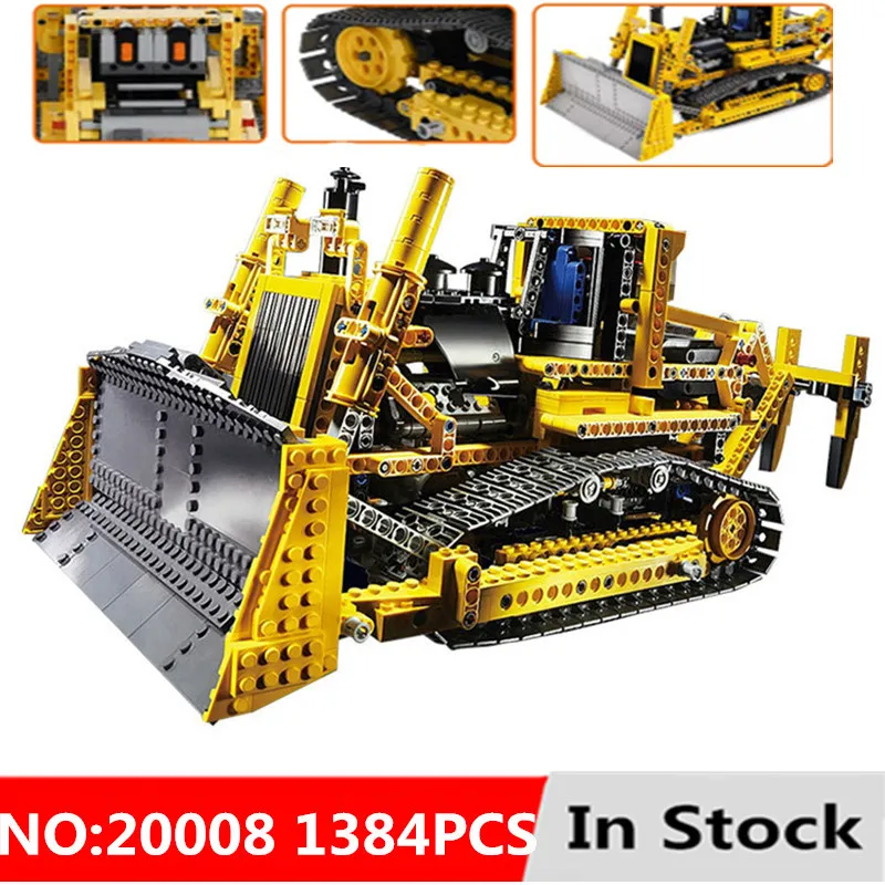 

1384pcs Technic The Bulldozer Brick Model diy Building Blocks Compatible with Legoing 8275 Cars Toys For Children kids gift