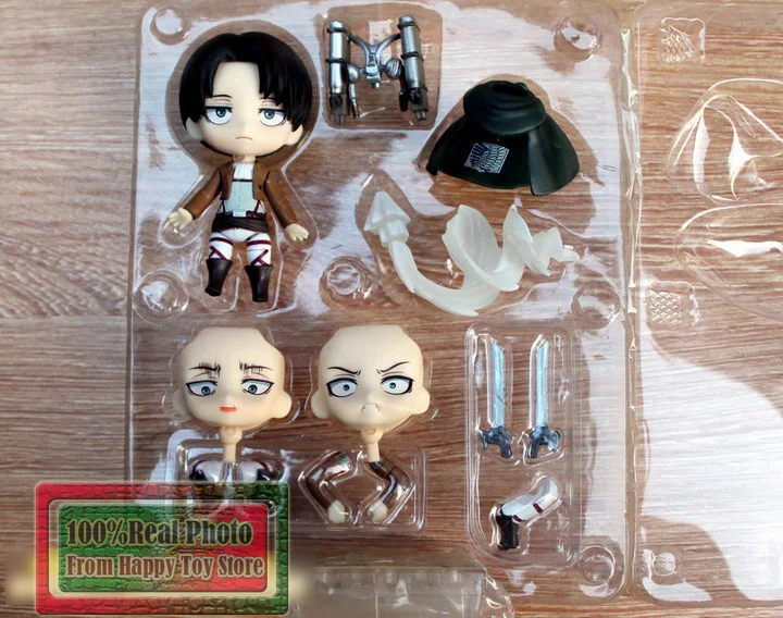 

10cm Styles Nendoroid Q Version Attack on Titan Legion Levi Rivaille #390 Toy Figure Collectable toys