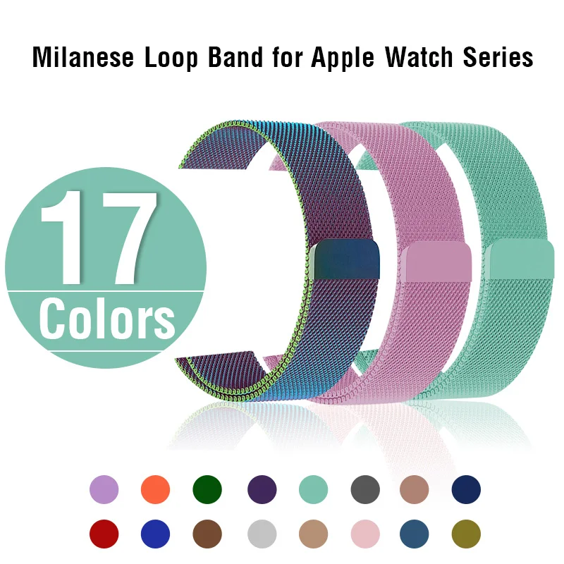 

Milanese Loop Band Watch Strap Designed for Apple Watch Series 4 Stainless Stell Adjustable Bracelet Watchbands