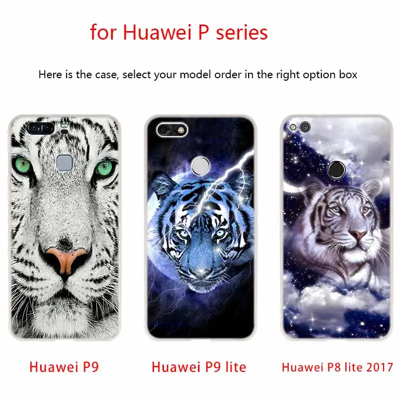 Мягкий силиконовый чехол MLLSE с изображением белого тигра для Huawei P30 P40 P20 Pro P10 P9 Lite P