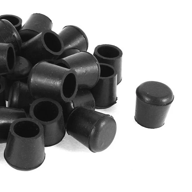 Новые 40 шт черные резиновые наконечники для ножек стола или стула трубы 14 мм