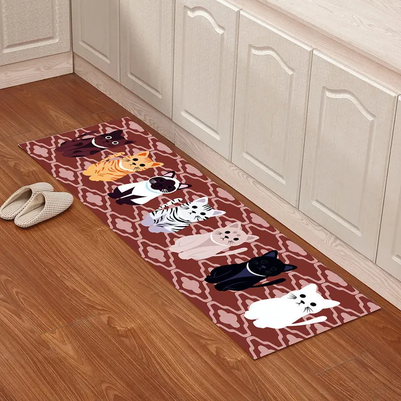 Anti non slip cat mat for bathroom bath mats and rugs floor toilet soft