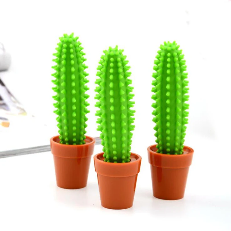 

Creative Novelty Cactus and Sun Flower Potted plant blue ballpoint pen Writing Supplies Office School stationery ballpoint pen