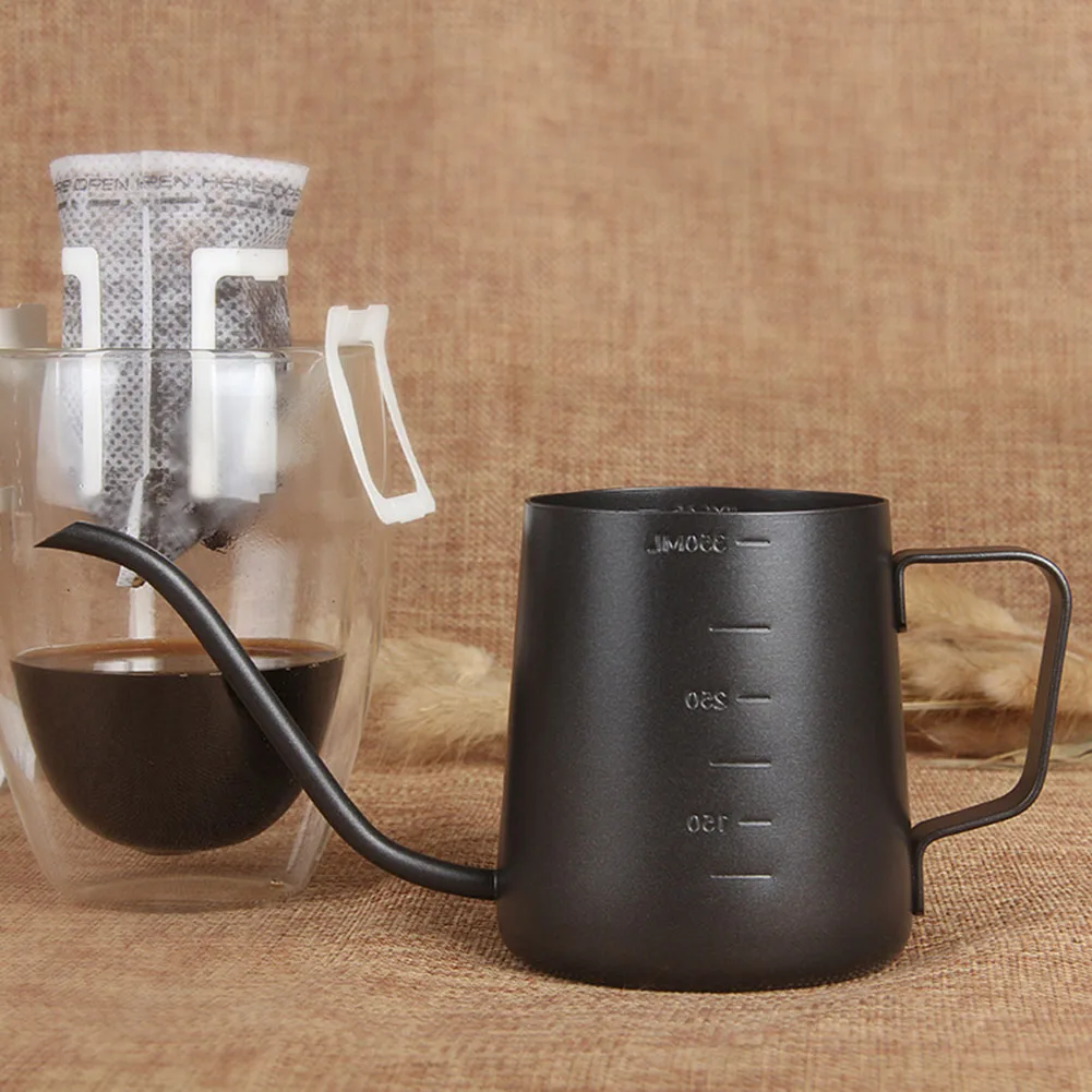 

350ml Stainless Steel Pour Over Coffee Maker Drip Coffee Pot with Long Narrow 4MM Spout Hanging Ear Coffee Kettle