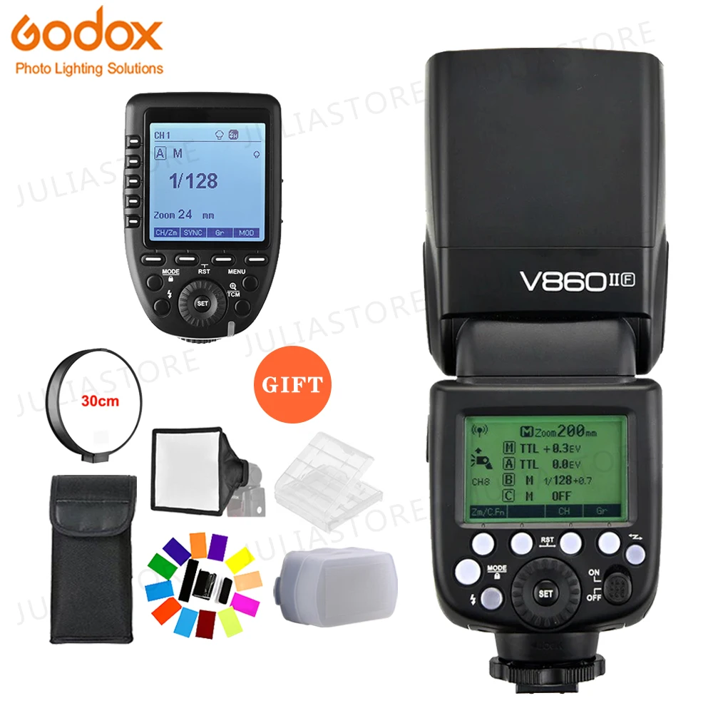 Godox Ving V860II V860II-F 2 4G HSS 1/8000 литий-ионная батарея TTL вспышка для камеры + беспроводной