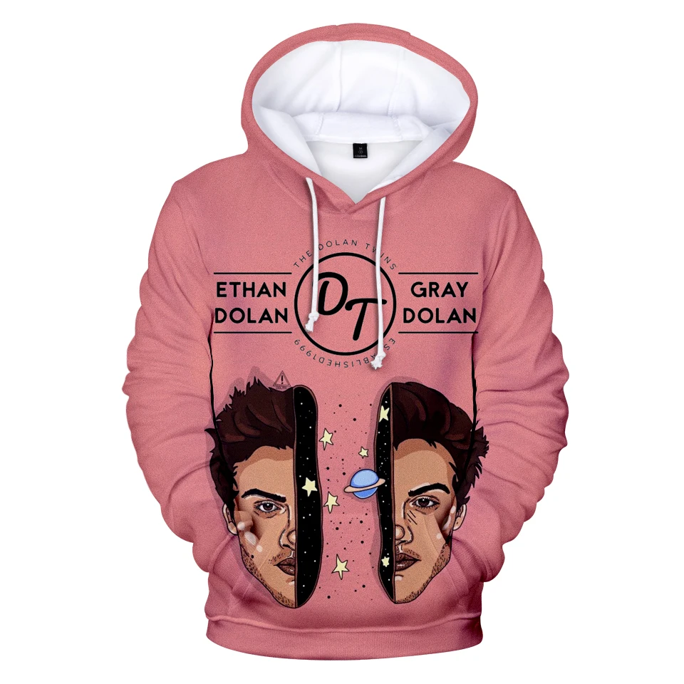 ethan dolan in pink hoodie