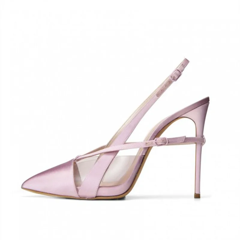2108 Grande Talón Stiletto Shoes11 Señoras Orquídea Zapatos Mujer Slingback Punta Tamaño Otoño Tacones Primavera Fsj01 Estrecha Fsj 13 Bombas 12 PZ8qnaaI