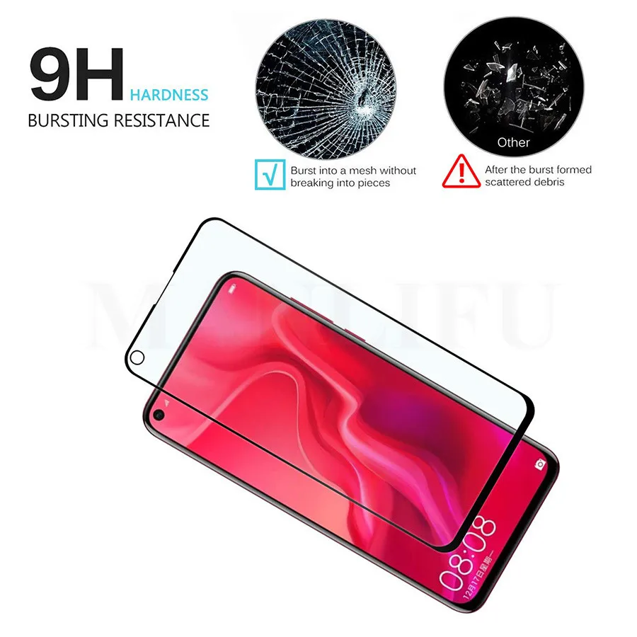 Полное покрытие защитное закаленное стекло для Huawei Honor View 20 Защитная пленка
