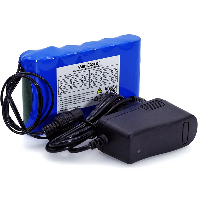 VariCore 12v литиевая батарея 12v 3S2P 6800mAh 6.8Ah имеет Щит защиты печатной платы с 12,6 V 1A зарядное устройство