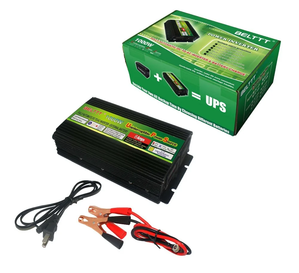 1000w dc 12v to ac 220v solar inverter with ups battery charger & USB
