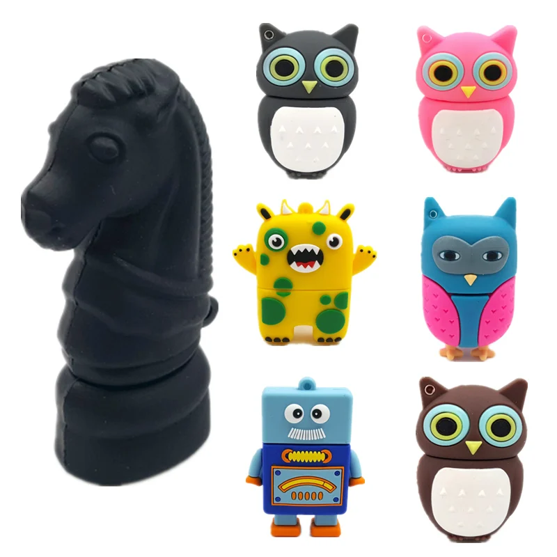 Флеш-карта памяти Usb флеш-накопитель 128GB Fox/Horse/Robot, 32GB 64GB 16G, Usb флеш-накопитель