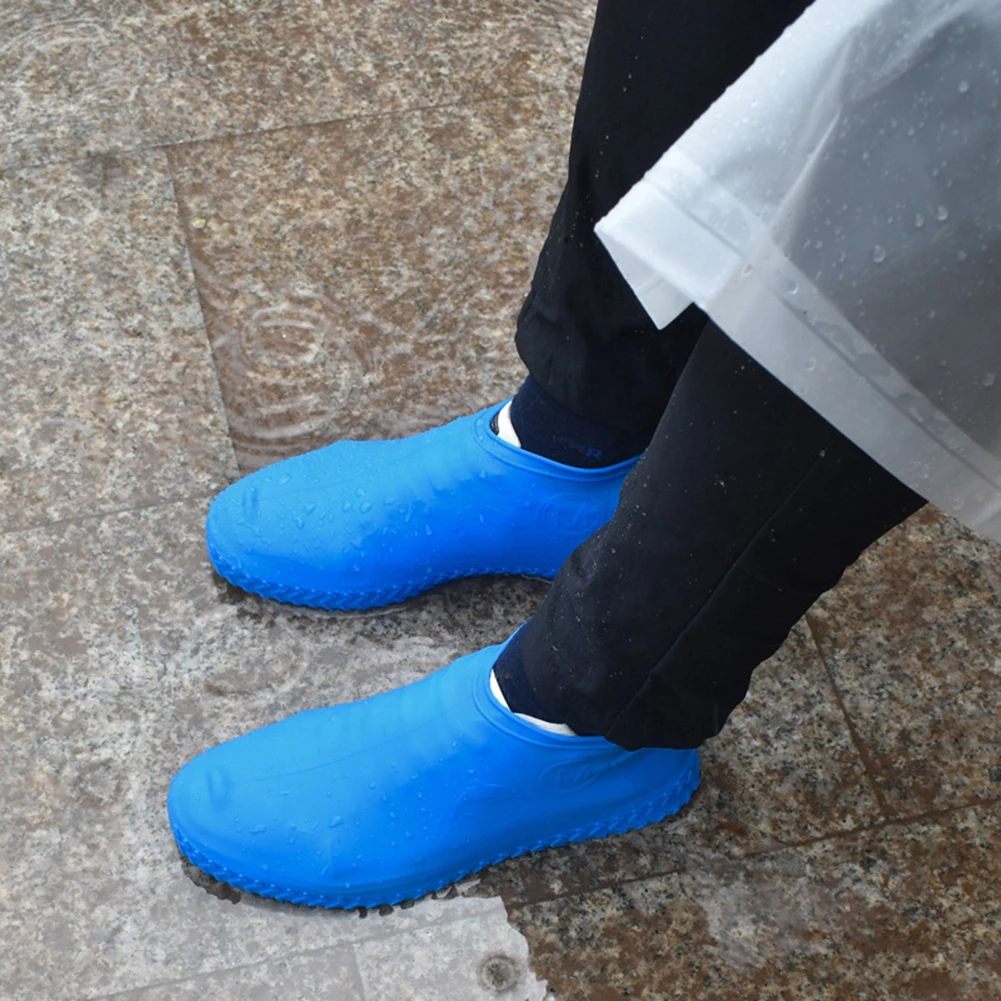 Горячая 1 пара Открытый Велоспорт Пешие прогулки силиконовые водонепроницаемые противоскользящие туфли Чехлы для обуви