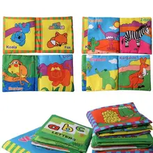 4 шт. тканевые мягкие книги Детские Игрушки для раннего образования Книги для активного отдыха милые животные Libros Tela для младенцев история книга набор
