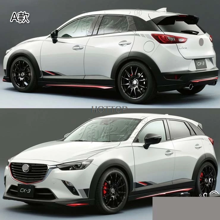 HOTTOP спортивный стиль кузова наклейки на автомобиль для MAZDA 2 3 6 CX-3 CX-5 AXELA ATENZA Двусторонняя наклейка автомобиля-Стайлинг - Название цвета: A