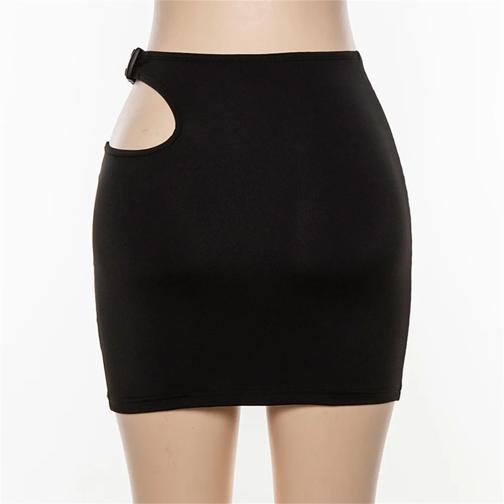 Women High Waist Plain Stretch Skirt Summer Tight Sexy Ladies Bodycon Pencil Tube Short Mini Clubwear Skirt