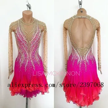 red ice skating dress