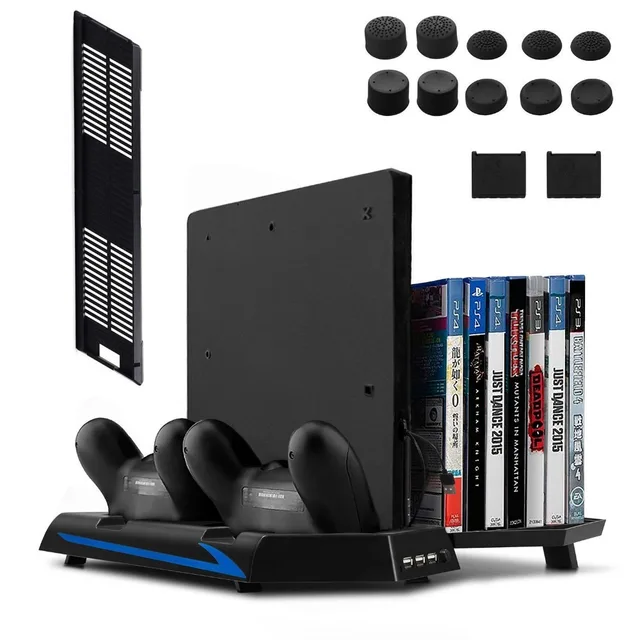 Cheap Keten PS4/PS4 Slim Vertical Stand with Cooling Fan Controller Charger Station for PlayStation 4 Console Dualshock 4 Cheap Keten PS4/PS4 Slim Vertical Stand with Cooling Fan Controller Charger Station for PlayStation 4 Console Dualshock 4