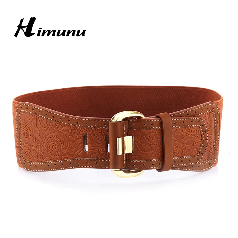 Venta caliente nuevos cinturones de cuero elásticos de moda cinturón ancho de estilo europeo y americano cinturones de para faja mujer Cummerbunds|fashion leather belt|leather beltfemale belt - AliExpress