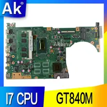 AK Q551LN материнская плата REV2.1 4G память I7-4510 GT840 для ASUS Q551LN Материнская плата ноутбука Q551LN материнская плата Q551LN материнская плата