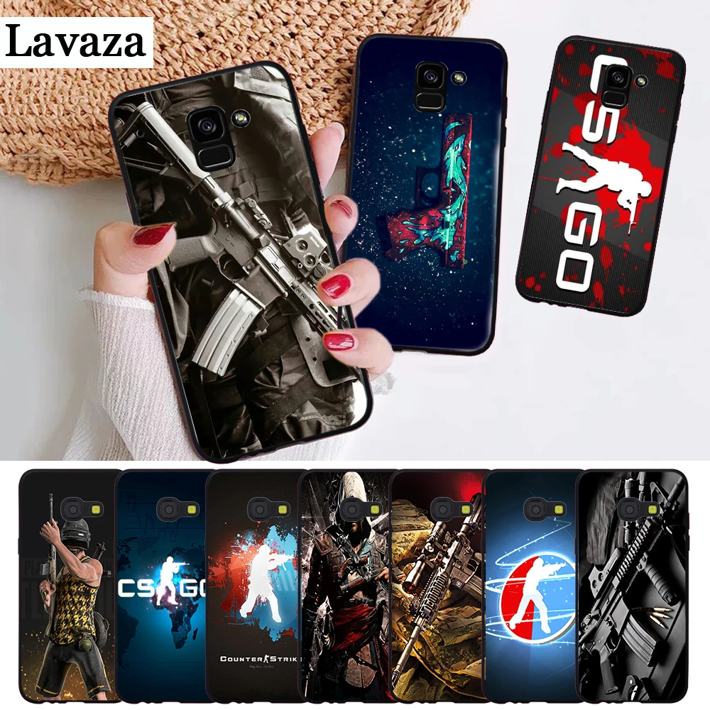 

Lavaza Counter Strike CS and PUBG Silicone Case for Samsung A3 A5 2016 2017 A6 Plus 2018 A7 A8 A9 A10 A30 A40 A50 A70 J6