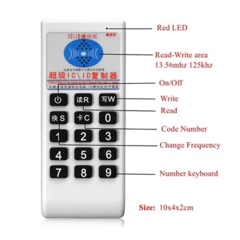 

1 Set All-in-one Copying Machine Pvc Color White 13.56mhz Rfid Id/ic Nfc Card Reader Waterproof Durable Intelligence Machine