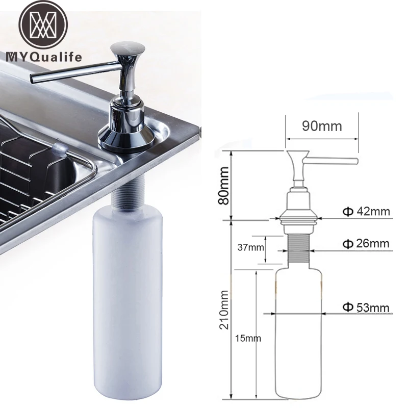 baratas Mais barato Promoção Garrafa de Plástico Pia Da Cozinha Dispensador de Sabão Líquido Debaixo Da Pia Da Cozinha Dispensador de Sabão