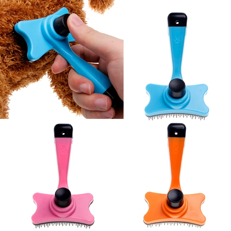 Pet Dog Cat Grooming Self Cleaning Slicker Brush Comb Hair Fur Shedding