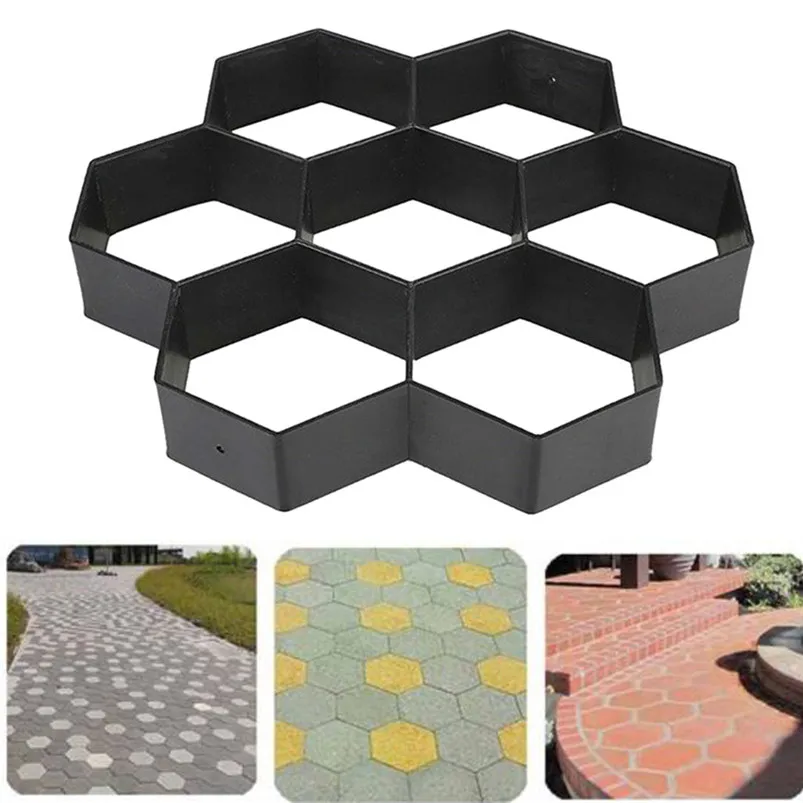 Paving Mold Driveway Patio Stepping Stone Pavement Paver Path Maker DIY Floor Garden Design Paving Mould 40MR0518
